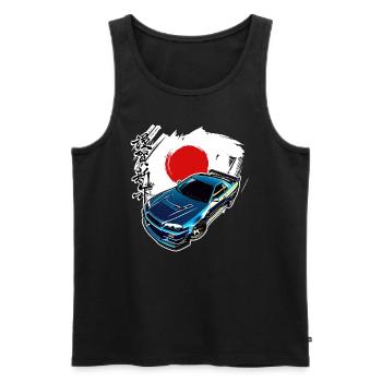 Jdm / Tuning / Turbocharger / Rims / Chiptuning - Men's Premium Organic Tank Top - black - Front - AI Model Male 178 light (178cm)
