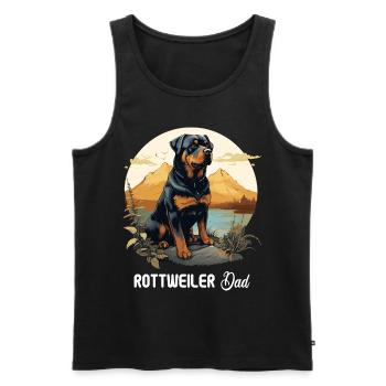 Rottweiler - Débardeur bio Premium Homme - noir - Devant - AI Model Male 178 light (178cm)