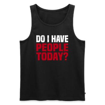 Misanthrope Antisocial Introvert - Men's Premium Organic Tank Top - black - Front - AI Model Male 178 light (178cm)
