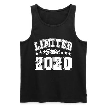 Limited Edition 2020 - Männer Premium Bio Tank Top - Schwarz - Vorne - Michal (187cm)