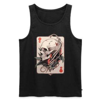 Poker Joueur de poker Jeu de cartes de casino - Débardeur bio Premium Homme - noir - Devant - Michal (187cm)