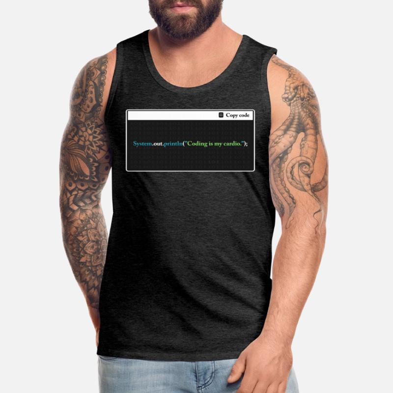 Coding Is My Cardio Funny Programming Computer Cod Männer Premium Bio Tank Top