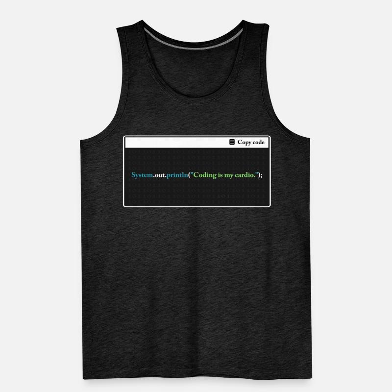 Coding Is My Cardio Funny Programming Computer Cod Männer Premium Bio Tank Top