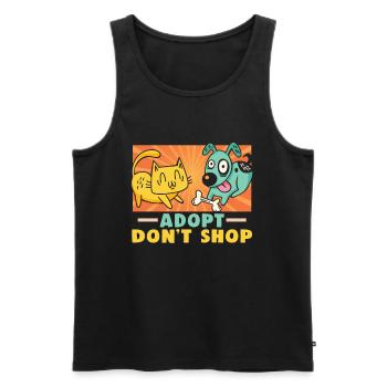 Hunderettungs Designs Für Tierrechtsaktivisten - Männer Premium Bio Tank Top - Schwarz - Vorne - Michal (187cm)