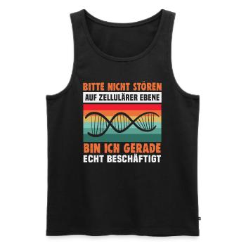 Bester Lehrer Rente Geschenkidee Schüler - Männer Premium Bio Tank Top - Schwarz - Vorne - Michal (187cm)