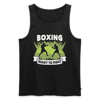 Boxer Martial Arts Boxing Trainer Boxing - Men's Premium Organic Tank Top - black - Front - AI Model Male 178 light (178cm)