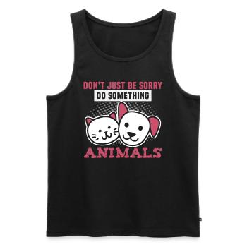 Hunderettungs Designs Für Tierrechtsaktivisten - Männer Premium Bio Tank Top - Schwarz - Vorne - Michal (187cm)