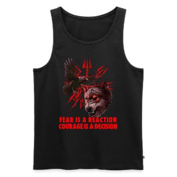 Vegvisir Odin mit Hugin und Munin - Wikinger - Männer Premium Bio Tank Top - Schwarz - Vorne - AI Model Male 178 light (178cm)