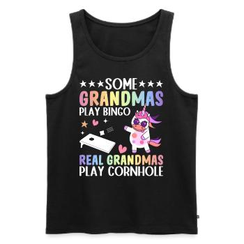 Corn Hole for Women - Men's Premium Organic Tank Top - black - Front - Michal (187cm)