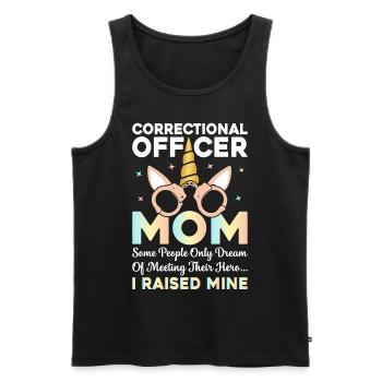 Female Law Enforcement Agencies - Men's Premium Organic Tank Top - black - Front - AI Model Male 178 light (178cm)