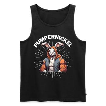 Pumpernickel Hase Powerlifting Gewichtheben - Männer Premium Bio Tank Top - Schwarz - Vorne - Michal (187cm)
