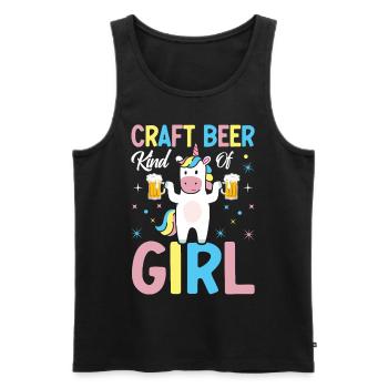 Brasserie artisanale Girl Home Brewery - Débardeur bio Premium Homme - noir - Devant - Michal (187cm)