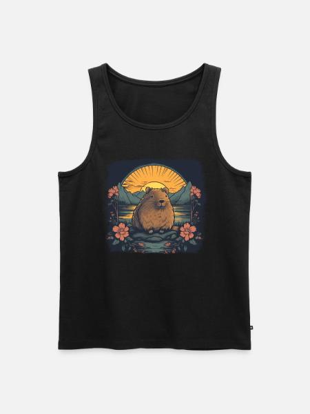 Capybara Cadeau Capybara - Débardeur bio Premium Homme - noir