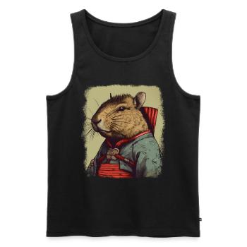 Capybara Samouraï Wasserschwein - Débardeur bio Premium Homme - noir - Devant - Michal (187cm)