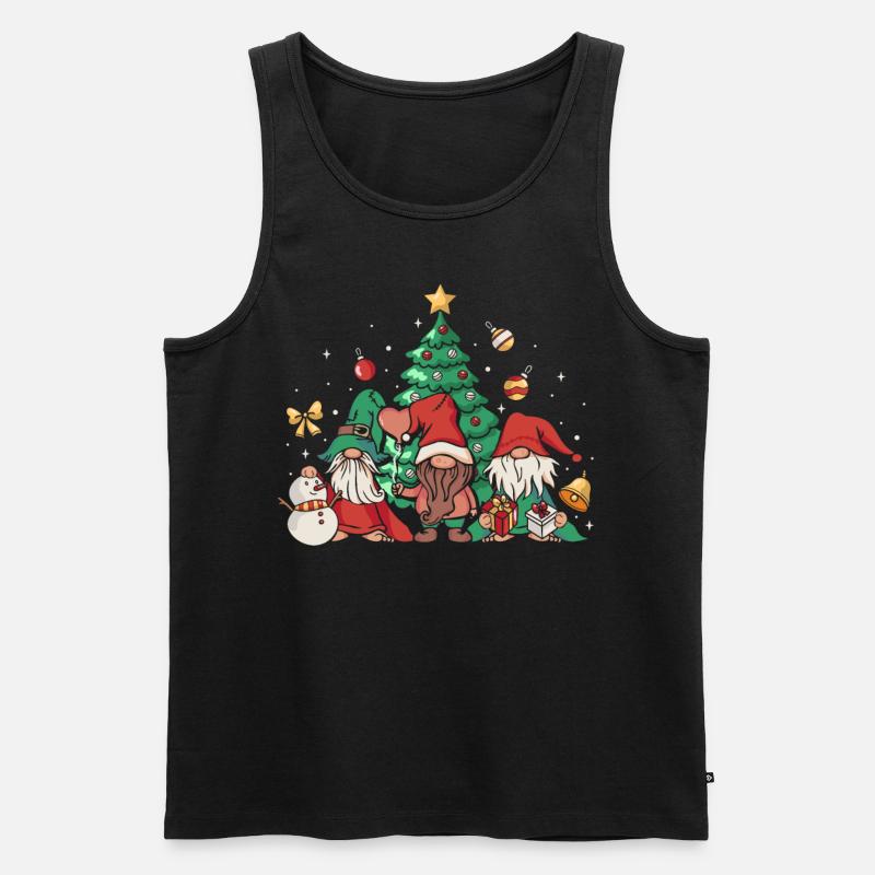 Gnomies Weihnachten - Männer Premium Bio Tank Top - Schwarz