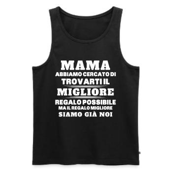 Donna Mamma Migliore Del Mondo Figlio Figlia Festa - Männer Premium Bio Tank Top - Schwarz - Vorne - AI Model Male 178 light (178cm)
