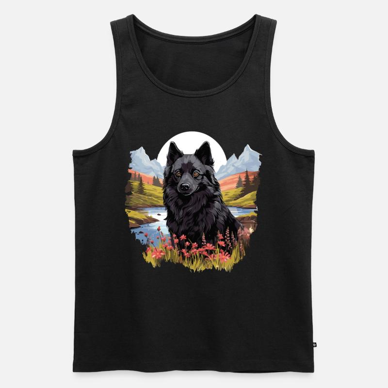 Schipperke - Männer Premium Bio Tank Top - Schwarz