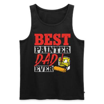 House Painter Decorator Dad Best - Men's Premium Organic Tank Top - black - Front - AI Model Male 178 light (178cm)
