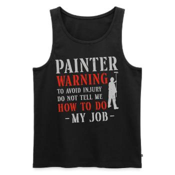 House Painter Decorator Painter - Männer Premium Bio Tank Top - Schwarz - Vorne - AI Model Male 178 light (178cm)