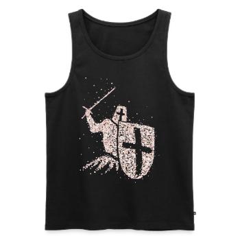 Knights Crusader Knights Templar Knight Armor - Men's Premium Organic Tank Top - black - Front - AI Model Male 178 light (178cm)