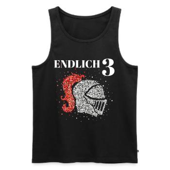 Endlich 3 Drei Ritter Ritterhelm Kostümersatz - Männer Premium Bio Tank Top - Schwarz - Vorne - Michal (187cm)