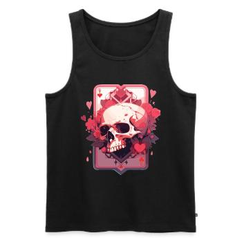 Poker Joueur de poker Jeu de cartes de casino - Débardeur bio Premium Homme - noir - Devant - Michal (187cm)