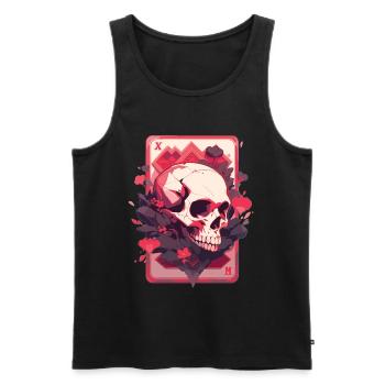 Poker Joueur de poker Jeu de cartes de casino - Débardeur bio Premium Homme - noir - Devant - Michal (187cm)