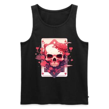 Poker Joueur de poker Jeu de cartes de casino - Débardeur bio Premium Homme - noir - Devant - AI Model Male 178 light (178cm)