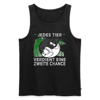 Hunderettungs Designs Für Tierrechtsaktivisten - Männer Premium Bio Tank Top - Schwarz - Vorne - Michal (187cm)