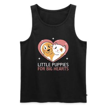 Hunderettungs Designs Für Tierrechtsaktivisten - Männer Premium Bio Tank Top - Schwarz - Vorne - Michal (187cm)