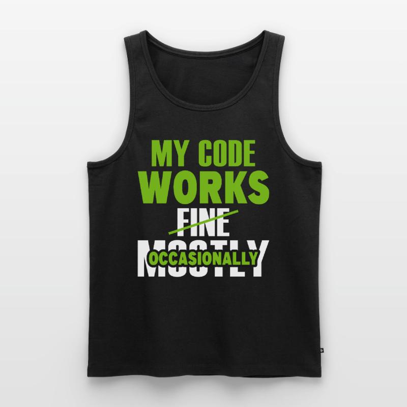 Funny My Code Works Computer Programmer Funny Prog Männer Premium Bio Tank Top
