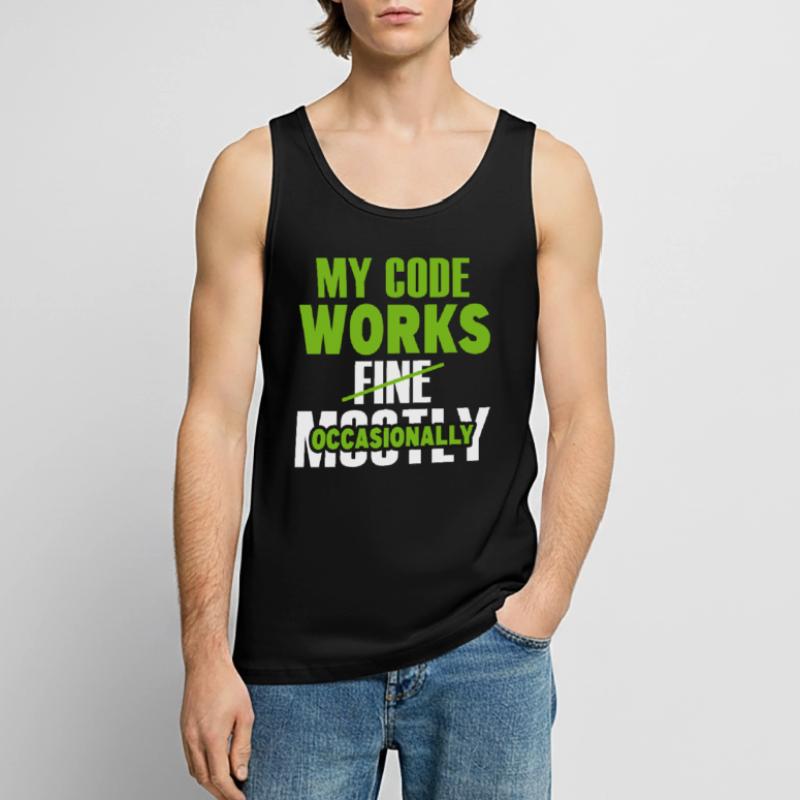 Funny My Code Works Computer Programmer Funny Prog Männer Premium Bio Tank Top