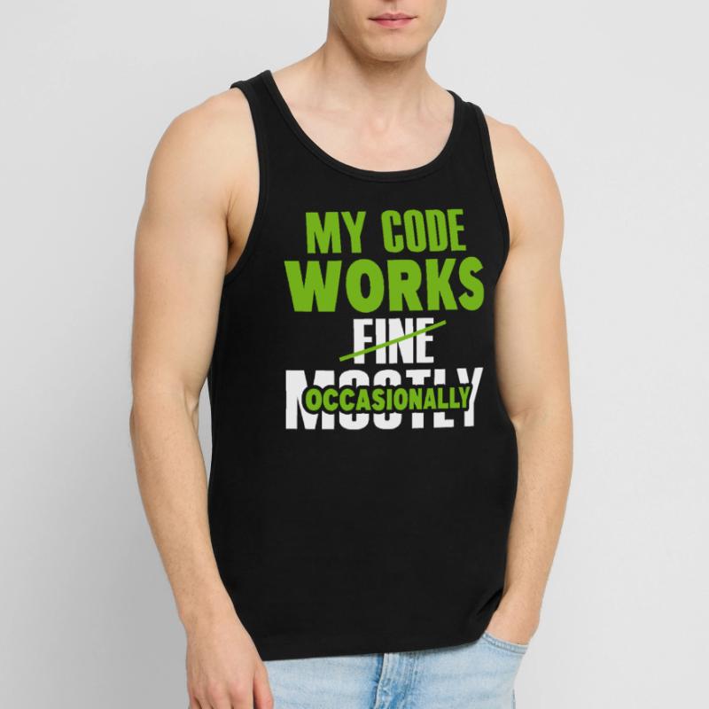Funny My Code Works Computer Programmer Funny Prog Männer Premium Bio Tank Top