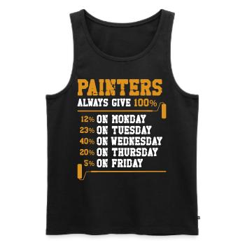 House Painter Decorator Painters - Men's Premium Organic Tank Top - black - Front - AI Model Male 178 light (178cm)