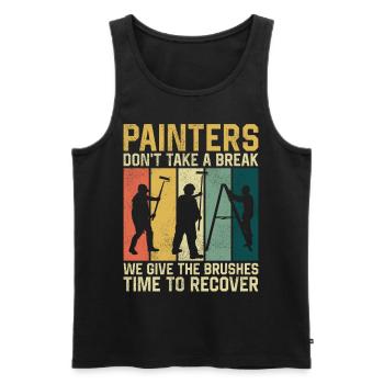 House Painter Decorator Retro - Men's Premium Organic Tank Top - black - Front - AI Model Male 178 light (178cm)