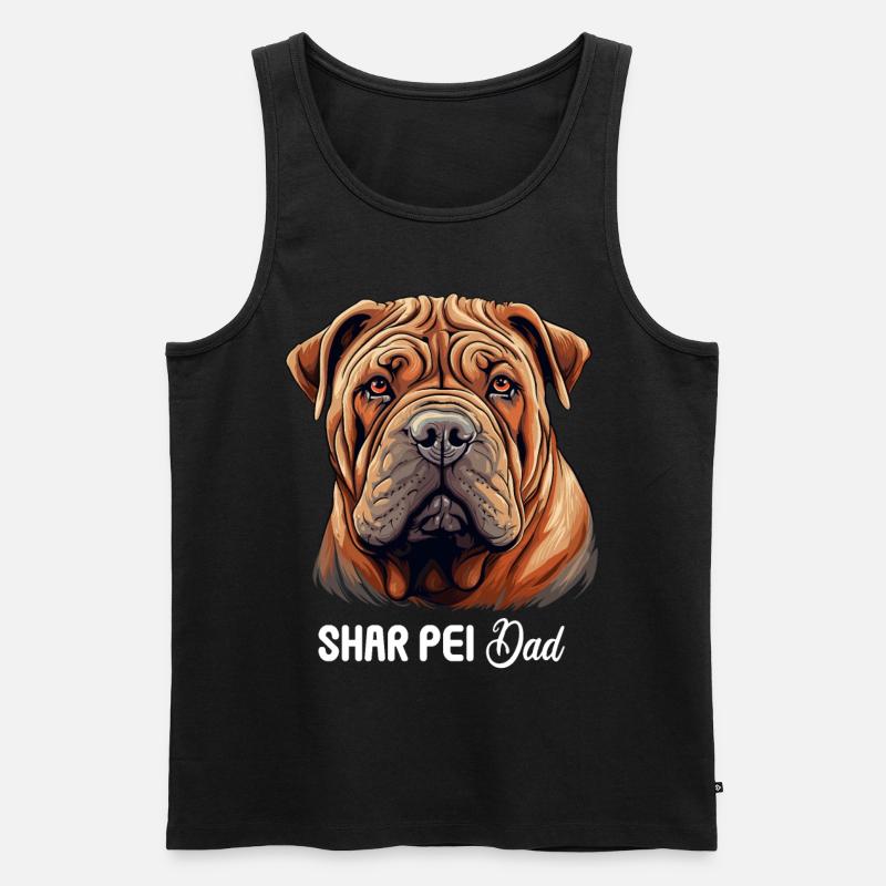 Shar Pei - Männer Premium Bio Tank Top - Schwarz