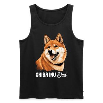 Shiba Inu - Men's Premium Organic Tank Top - black - Front - AI Model Male 178 light (178cm)