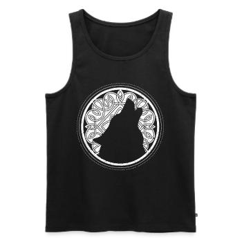 Odins Wolf Wölfe Winkinger Keltischer Knoten - Männer Premium Bio Tank Top - Schwarz - Vorne - AI Model Male 178 light (178cm)