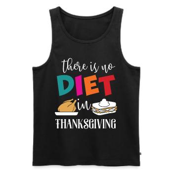 Il n’y a pas de régime : drôle de dinde de Thanksgiving - Débardeur bio Premium Homme - noir - Devant - Michal (187cm)