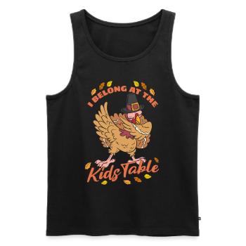 I Belong At The Kids Table - Dabbing Turkey - Men's Premium Organic Tank Top - black - Front - Michal (187cm)