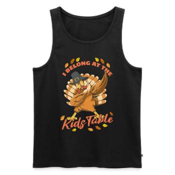 I Belong At The Kids Table - Dabbing Turkey - Men's Premium Organic Tank Top - black - Front - Michal (187cm)