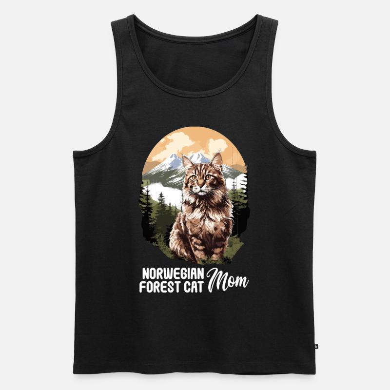 Norwegian Forest Cat - Männer Premium Bio Tank Top - Schwarz