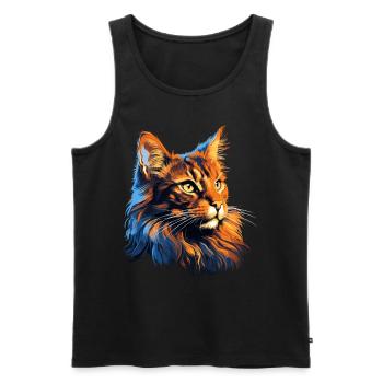 Maine Coon - Men's Premium Organic Tank Top - black - Front - AI Model Male 178 light (178cm)