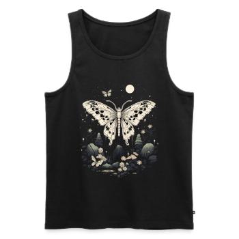 Fairycore Cottagecore Papillon Fée Grunge - Débardeur bio Premium Homme - noir - Devant - Michal (187cm)