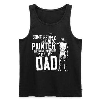 House Painter Decorator Dad Some - Men's Premium Organic Tank Top - black - Front - AI Model Male 178 light (178cm)