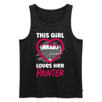 House Painter Decorator Girlfriend - Men's Premium Organic Tank Top - black - Front - AI Model Male 178 light (178cm)