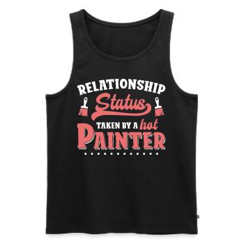 House Painter Decorator Girlfriend - Men's Premium Organic Tank Top - black - Front - Michal (187cm)