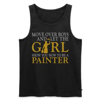 House Painter Decorator Female - Men's Premium Organic Tank Top - black - Front - AI Model Male 178 light (178cm)