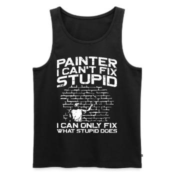 House Painter Decorator Painter I - Men's Premium Organic Tank Top - black - Front - AI Model Male 178 light (178cm)