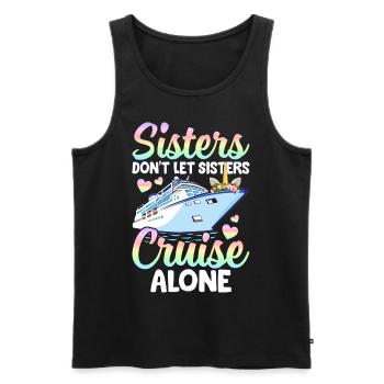 Cruise Girl Vacation - Men's Premium Organic Tank Top - black - Front - Michal (187cm)